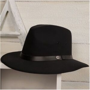 Bailey Of Hollywood Mens Poet Hat Bollin Hat, Black Size 55cm/ USED - Like new